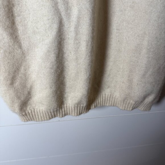 Malo 100% Cashmere Sweater Twin Set -Tank & Cardigan- Cream Size Small- Vintage - Picture 5 of 14